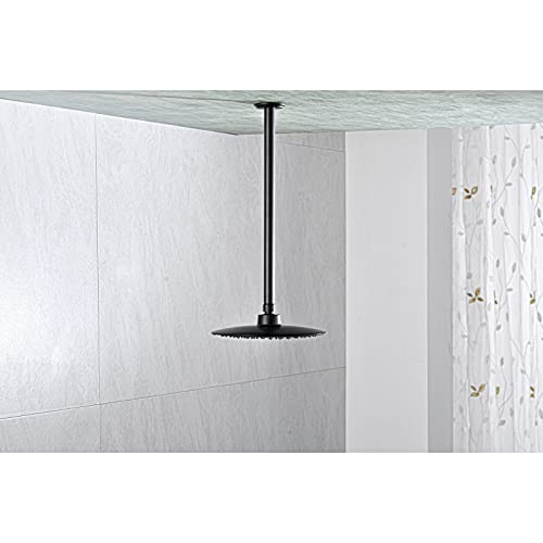 Anpean 16 Inch Shower Arm and Flange Matte Black, Ceiling Mounted Shower Arm for Rain Shower Head - Image 3