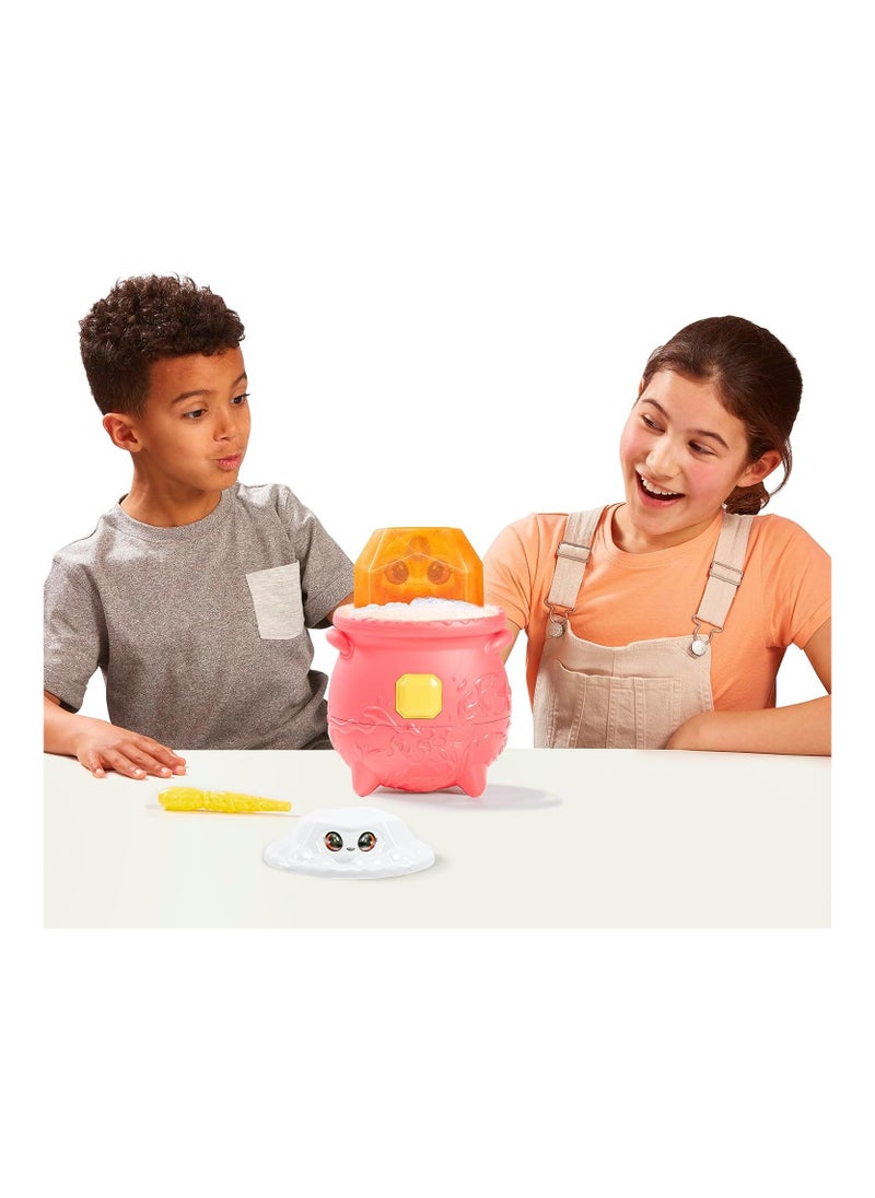 Magic Mixies - Magic Mixies Magical Gem Surprise Fire Magic Cauldron - Reveal a Non-Electronic Mixie Plushie and Magic Ring with a pop up reveal from the Fizzing Cauldron - Image 1