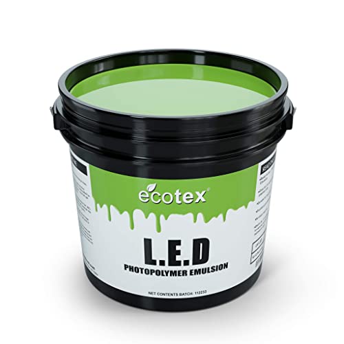 Ecotex® L E D Green Screen Printing Emulsion (Pint - 16oz.) Pre - Sensitized Photo Emulsion for Silk Screens, Textiles, and Fabric - for Screen Printing Plastisol Ink, Screen Printing Supplies - Image 1