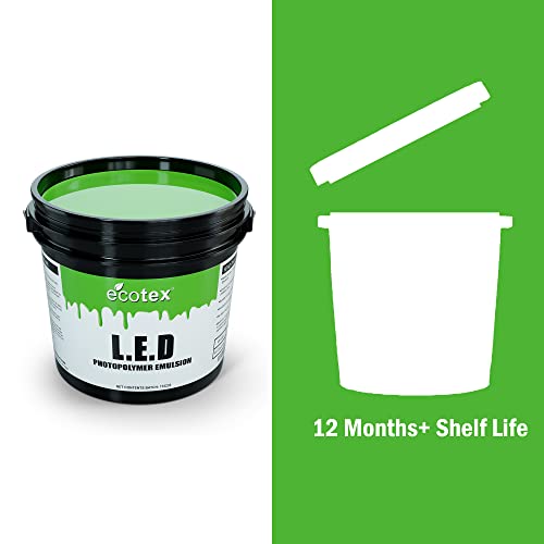 Ecotex® L E D Green Screen Printing Emulsion (Pint - 16oz.) Pre - Sensitized Photo Emulsion for Silk Screens, Textiles, and Fabric - for Screen Printing Plastisol Ink, Screen Printing Supplies - Image 4