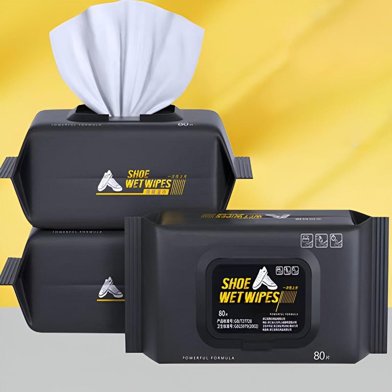 Dirt Removal Wipes - Efficient wet wipes designed to clean shoes, bags, and wallets deeply, removing dirt, dust, and mud effortlessly. Pack contains 30 handy wipes for use. (3 pcs)