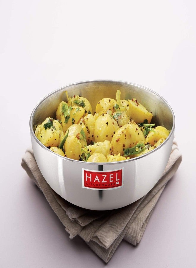 HAZEL Aluminium Kadai Without Handle | 3750 ml Induction Base Tasla Kadhai with 4 mm Thickness and Round Bottom | Multipurpose Food-Grade Aluminium Bottom Cookware - Image 4