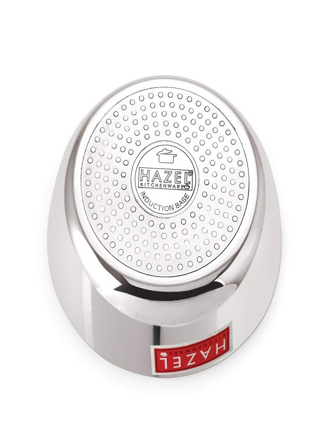 HAZEL Aluminium Kadai Without Handle | 3750 ml Induction Base Tasla Kadhai with 4 mm Thickness and Round Bottom | Multipurpose Food-Grade Aluminium Bottom Cookware - Image 1