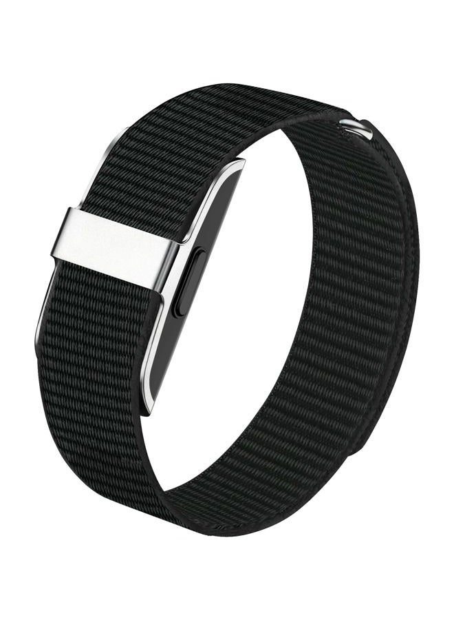 HSWAI Sport Nylon Loop Compatible with Hume Band Replacement, Soft Breathable Lightweight Strap Wristband for Hume Health Band Fitness Tracker Women Men, Black, 4.7" to 11" (120mm to 280mm), Classic