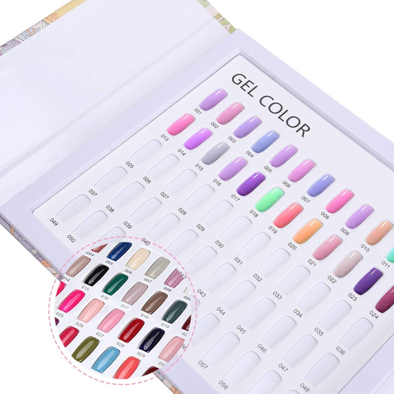 Noverlife 120 Nail Colors Display Book with 120 False Nail Tips, Nail Art Samples Color Swatches Cardboard, Nail Gel Polish Display Chart Nail Design Showcase for Manicure Salon Studio - Image 3