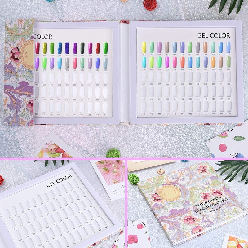 Noverlife 120 Nail Colors Display Book with 120 False Nail Tips, Nail Art Samples Color Swatches Cardboard, Nail Gel Polish Display Chart Nail Design Showcase for Manicure Salon Studio - Image 4