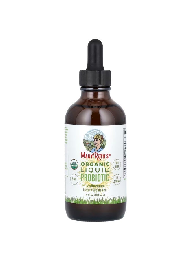 MaryRuth's, Organic Liquid Probiotic, Unflavored, 4 fl oz (120 ml) - Image 2