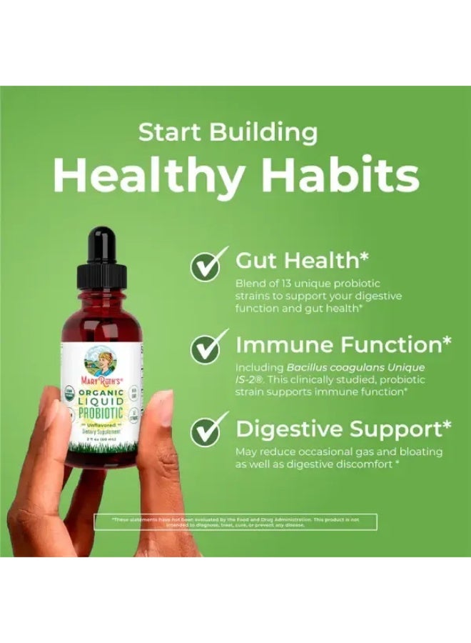 MaryRuth's ماري روث بروبيوتيك سائل عضوي بدون نكهة 4 أونصة سائلة (120 مل) - Image 3