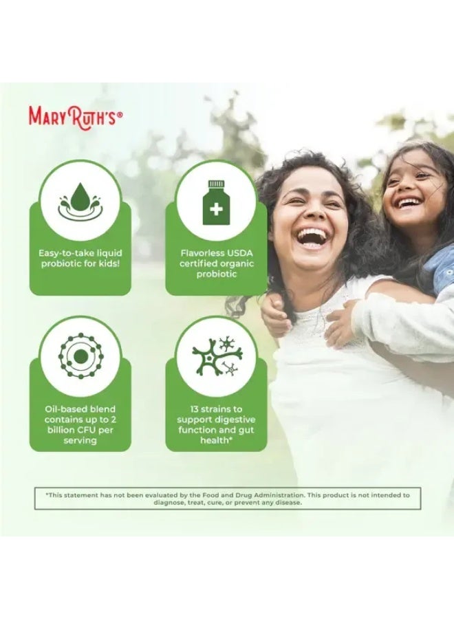 MaryRuth's ماري روث بروبيوتيك سائل عضوي بدون نكهة 4 أونصة سائلة (120 مل) - Image 4