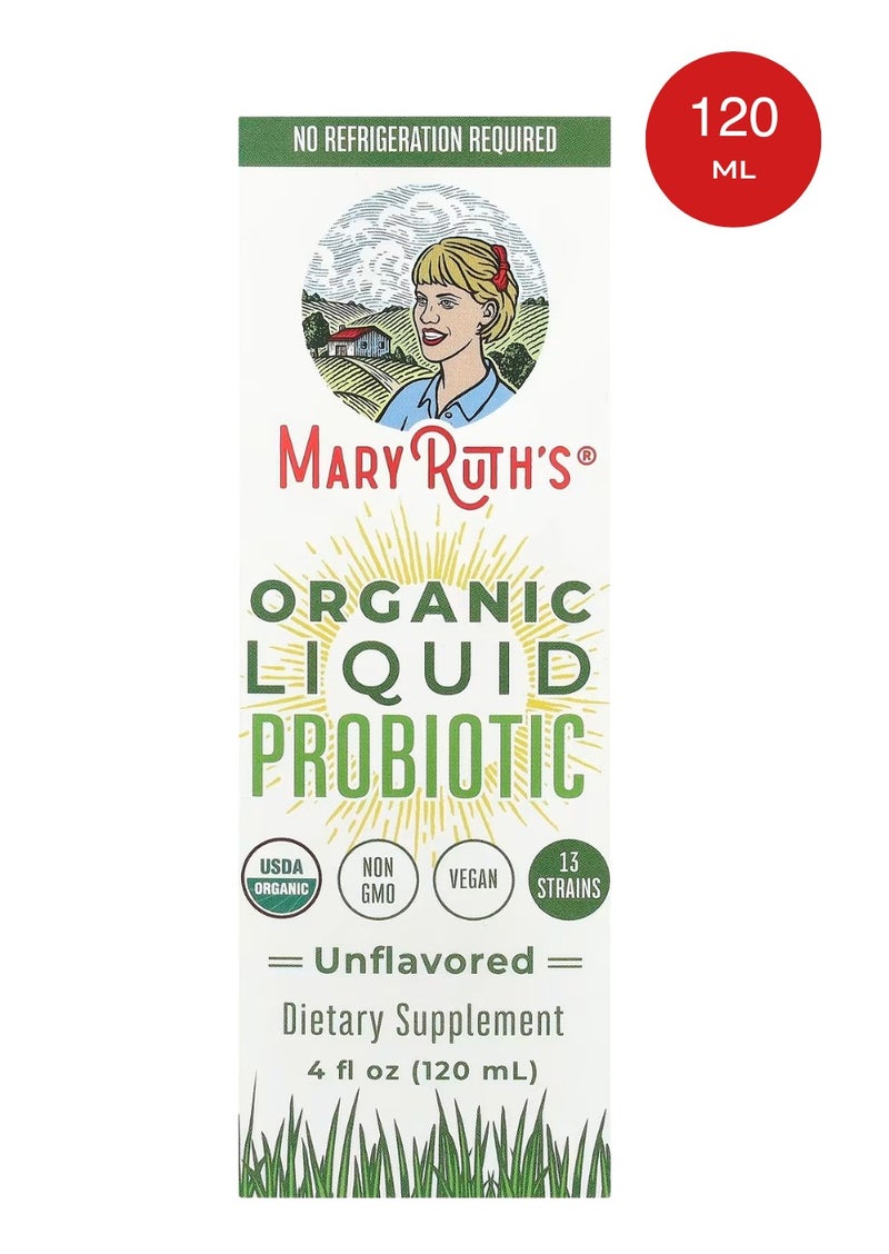 MaryRuth's ماري روث بروبيوتيك سائل عضوي بدون نكهة 4 أونصة سائلة (120 مل) - Image 1