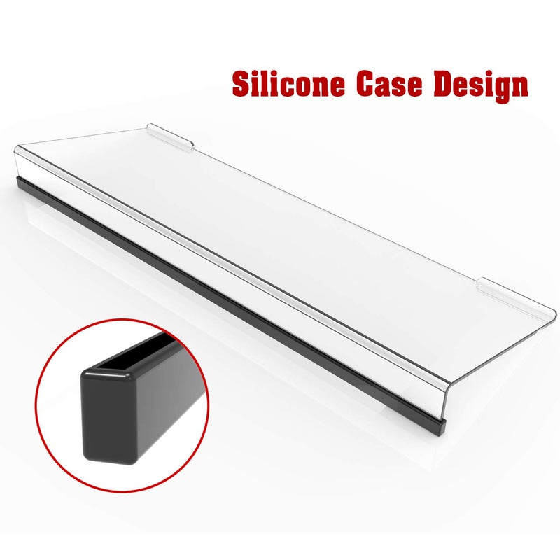 KOTEMON Acrylic Tilted Computer Keyboard Stand for Ergonomic Typing, Keyboard Tray Holder with Silicone Non-Slip Case, Clear - Image 2