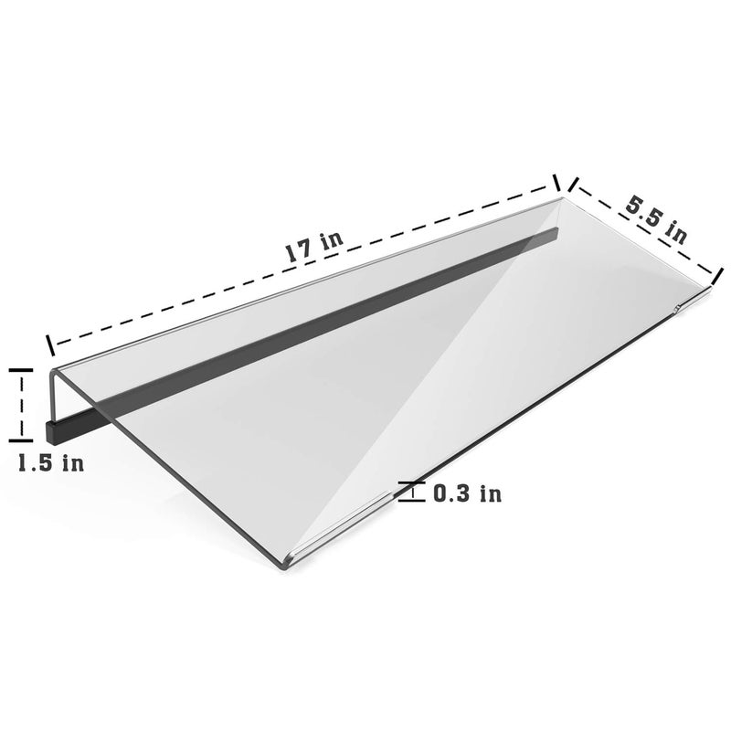KOTEMON Acrylic Tilted Computer Keyboard Stand for Ergonomic Typing, Keyboard Tray Holder with Silicone Non-Slip Case, Clear - Image 5