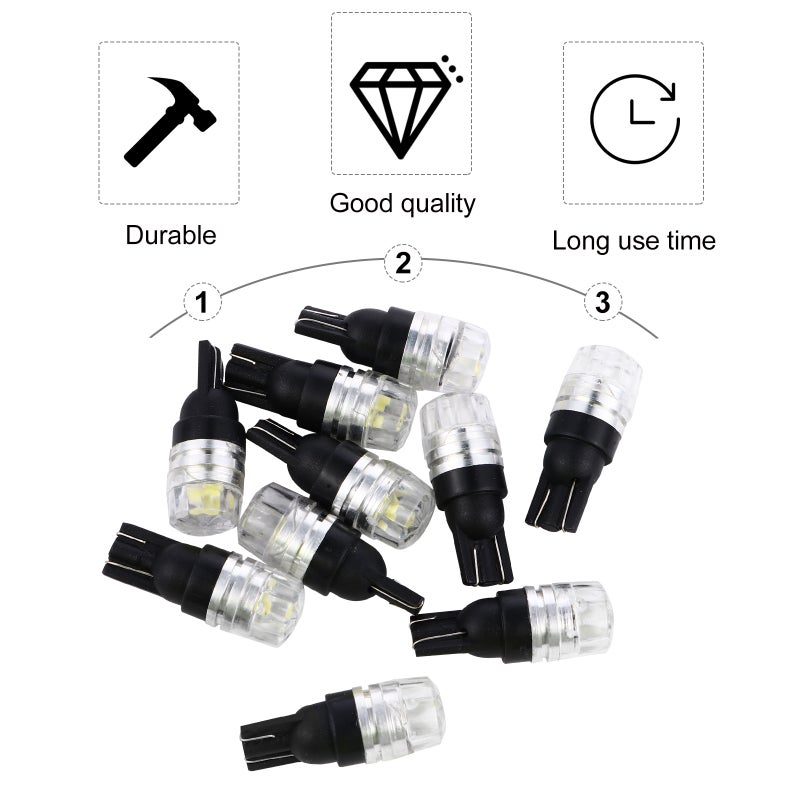 10Pcs License Plate Lamp Car Replacement Bulbs 3W Width Indicator Lamp - Image 1