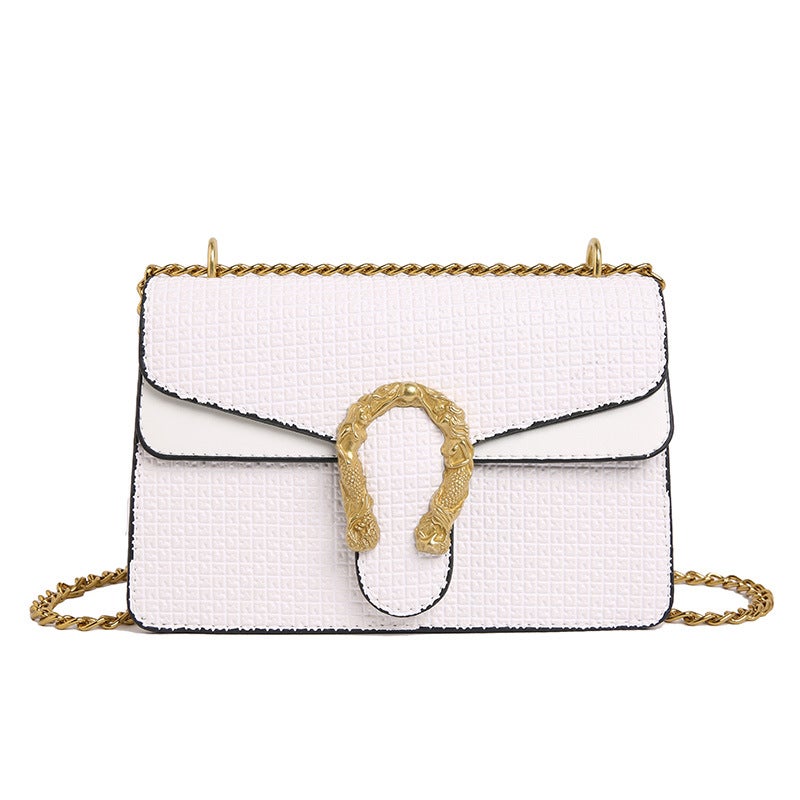 2025 Spring New Fashionable Casual Snake Shoulder Crossbody Bag Women'S Chain Bag Retro Small Square Bag - Image 1