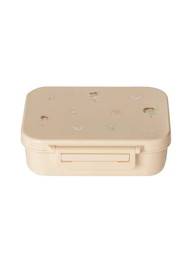 سترون Tritan Snackbox With 3 Compartments For Kids, Leak Proof And Bpa Free - Ballerina