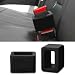 Ongfuwu 2PCS Seat Belt Buckle Holder Silicone Auto Seatbelt Buckle Booster Makes Receptacle Stand Upright for NoHassle Buckling Universal Vehicle Seat Belt Buckle Fixer for Kids Black - Image 2