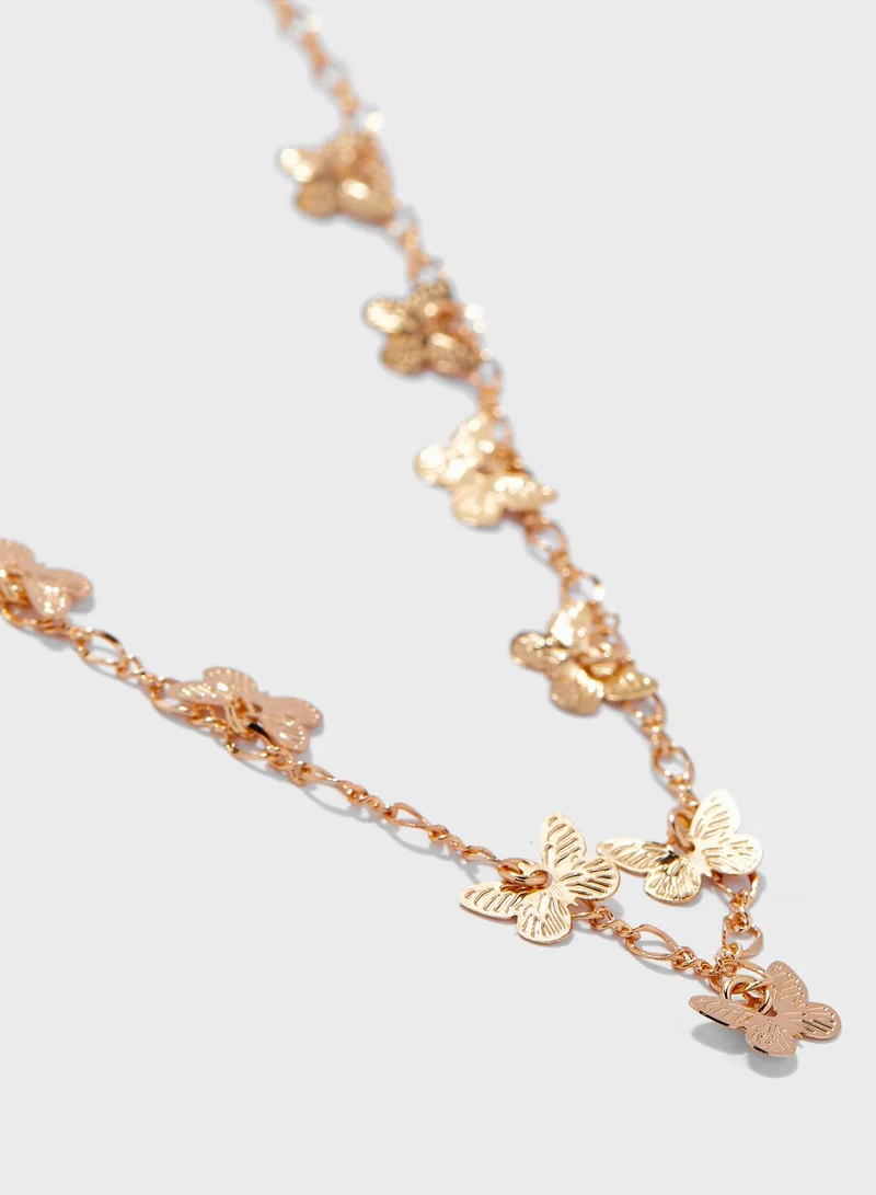 FOREVER 21 Butterfly Charm Necklace