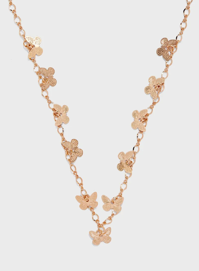 FOREVER 21 Butterfly Charm Necklace