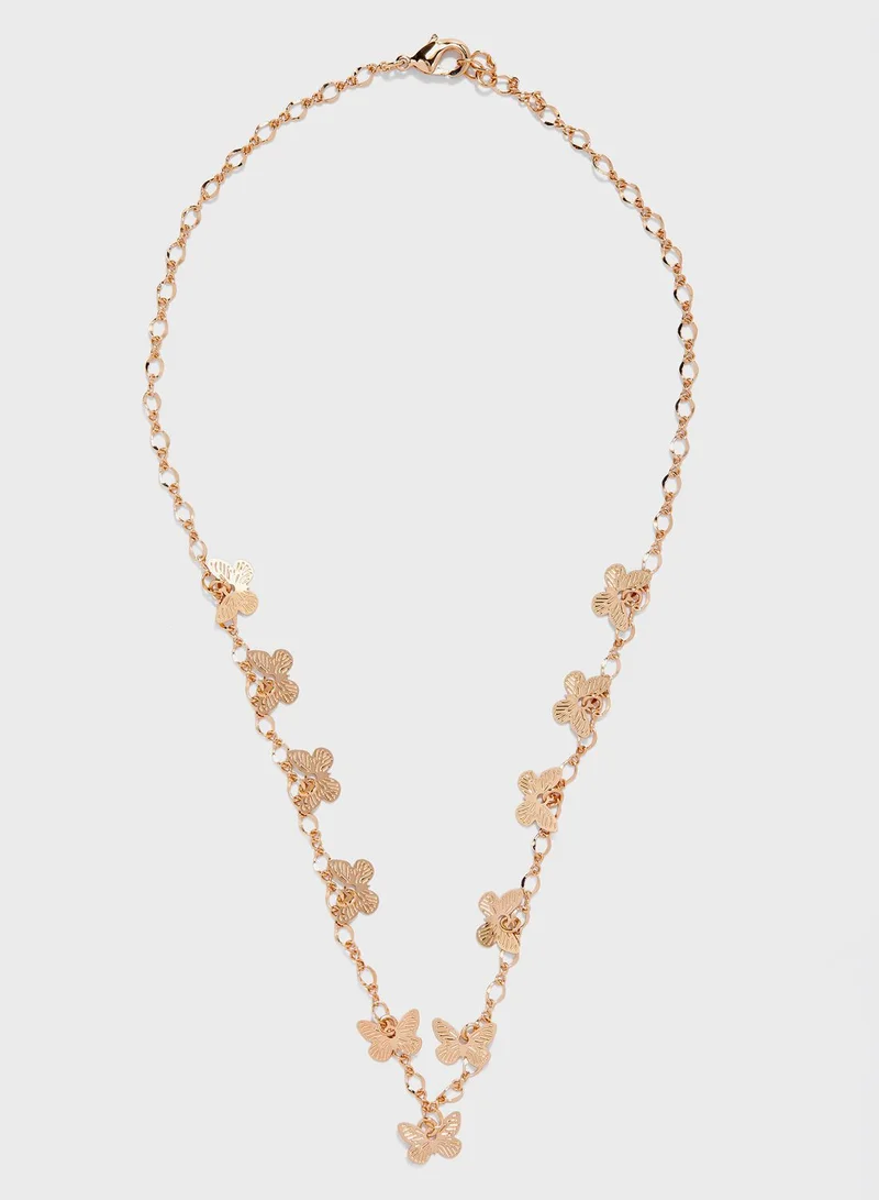 FOREVER 21 Butterfly Charm Necklace