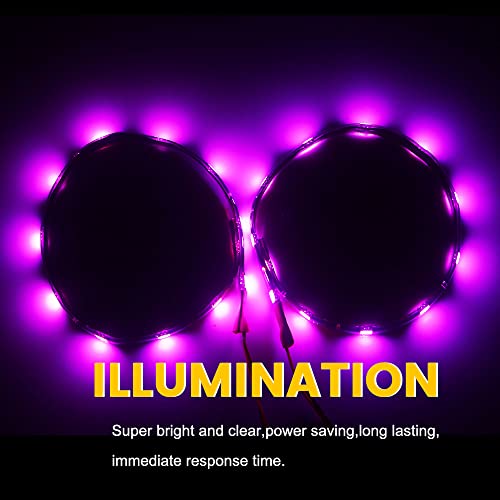 YM EBright EverBright Led Strip Lights for Cars, 27CM 5050 15SMD Waterproof Car Underglow Lights Motorcycles Golf Cart Boat Decoration Led Interior Exterior Lights Strip,DC-12V,Pinky Purple (Pack of 4) - Image 3