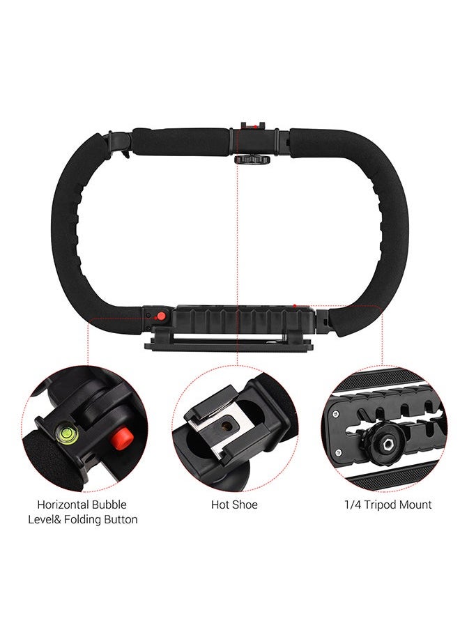NIBEMINENT Foldable C Shaped Handheld Action Stabilizer Black  - Image 3