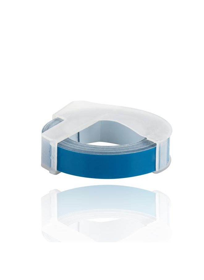 Thoraya - 3D Plastic Embossing Label Tape Refill for DYMO 12965 1610 Label Maker with 3/8 Inch * 9.8 feet, 1 Roll Ocean Blue - Image 1