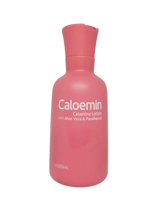 Bateel Caloemin Calamine Lotion with Aloe Vera & Panthenol – 200ml – Soothing Relief for Itchy, Irritated & Sunburned Skin  - Image 1