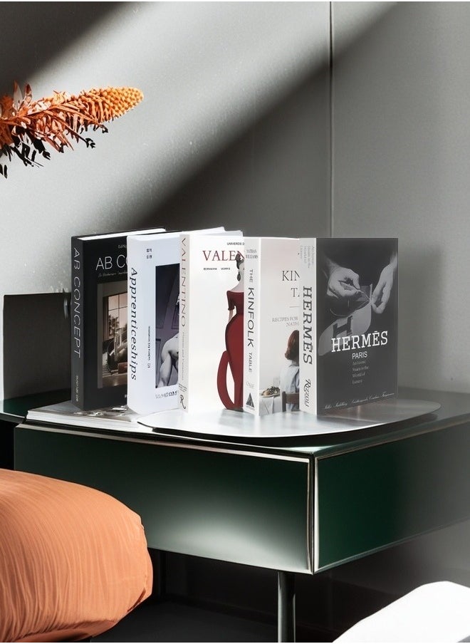 NIBEMINENT 5 Pieces Decorative Books, Faux Books with Hidden Storage, Decorative Books for Bookshelf Coffee Table, Decorative Book Boxes, Hollow Books for Living Room  - Image 4