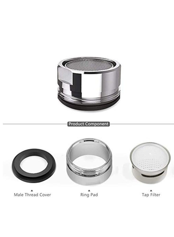 3 Pack Tap Aerators 24mm Replacement Part, Brass Male Spout Threaded Aerator with Gasket, Polished Chrome  for Faucet Kitchen Bathroom - Image 1