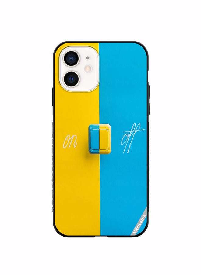 VR CREATIVE Protective Case Cover For Apple iPhone 12 On Off Design Multicolour - Image 1