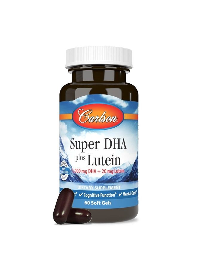 Carlson Super DHA Plus Lutein, 1000 mg DHA + 20 mg Lutein, 60 Softgels  - Image 5