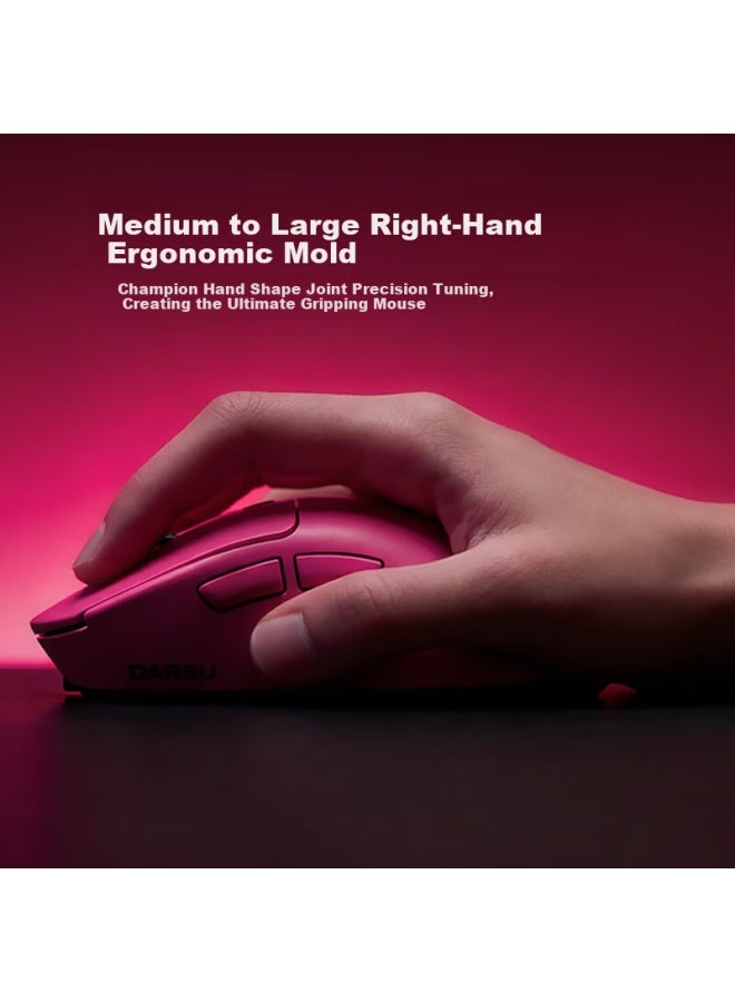 Dareu Ae7 Lightweight Wireless Mouse Flagship Magnetic Wireless Charging Gaming Office Mouse Tri-mode Connection Asymmetric Right-handed Minimalist Ergonomic - Image 3