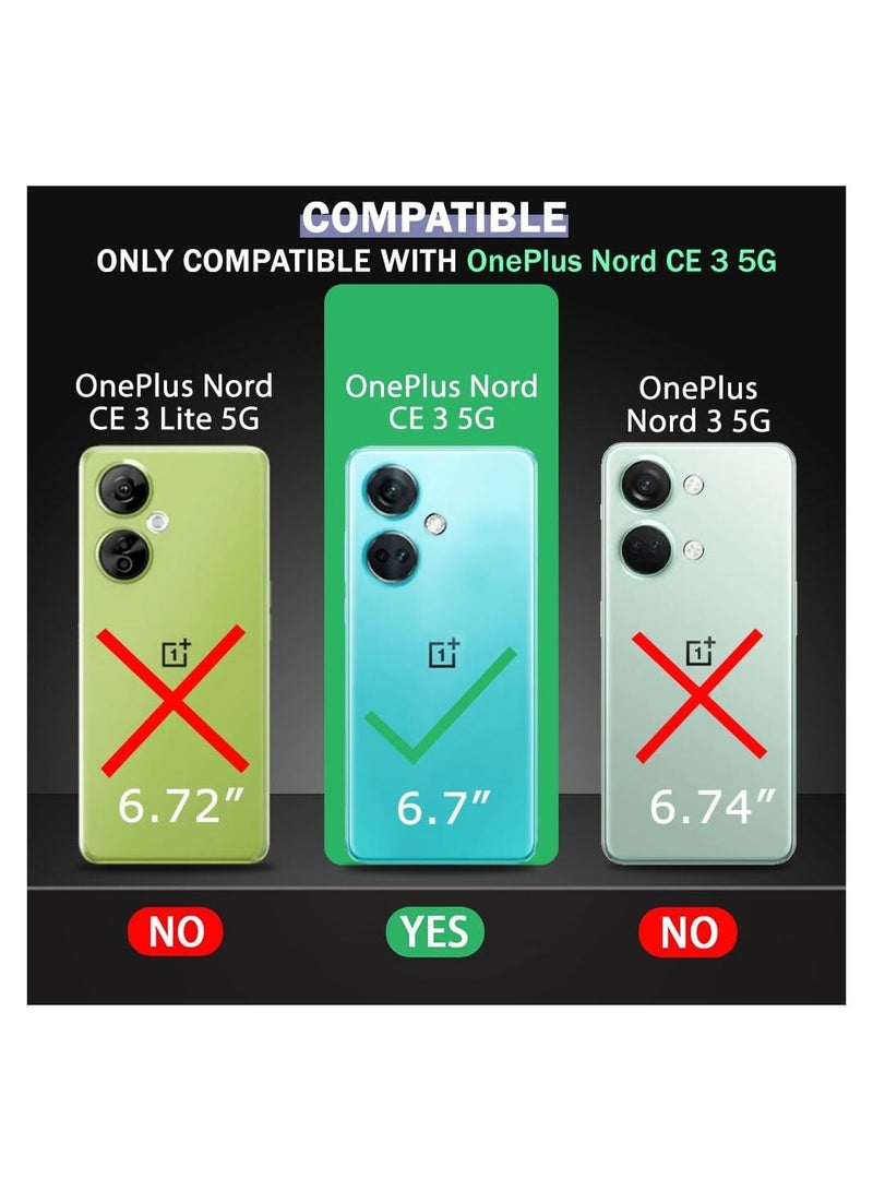 فيسوس حالة OnePlus Nord CE 3 5G CLASE شفافة شفافة ناعمة مرنة TPU الخلفية المقاومة للصدمة مع زاوية المصد المعزز ل 1 + NORD CE 3 - Image 2