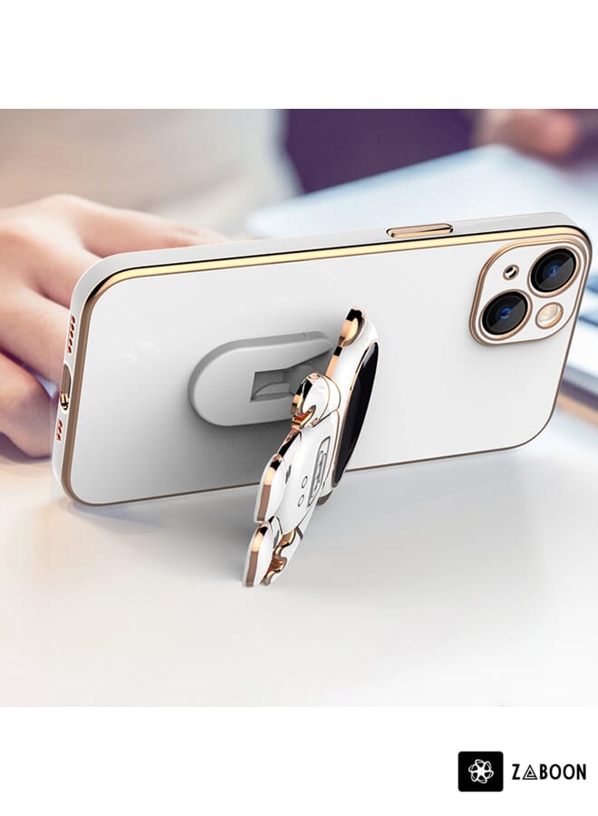 Zaboon Protective Case For iPhone 13 mini Plating Astronaut Holder - Image 2