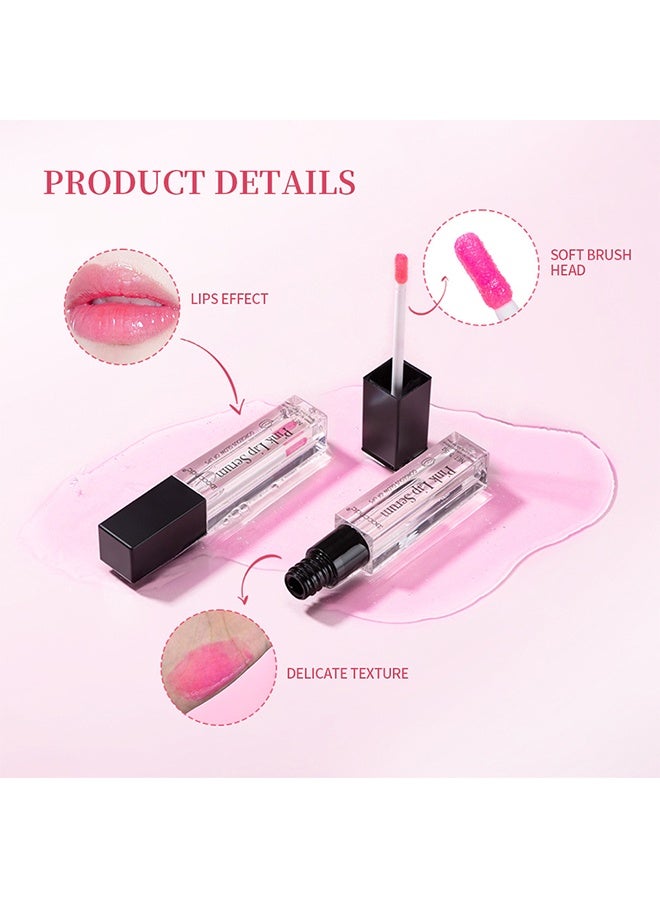 آي بي سي سي سي أن دي سي مصل الشفاه الوردي سيروم زيت ملمع الشفاه لمتلئ ومرطب سيروم مرطب سيروم للتقشير الجاف والشفاه الداكنة زيت شفاه متغير اللون للشفاه والخدود توهج رائع للشفاه - Image 4
