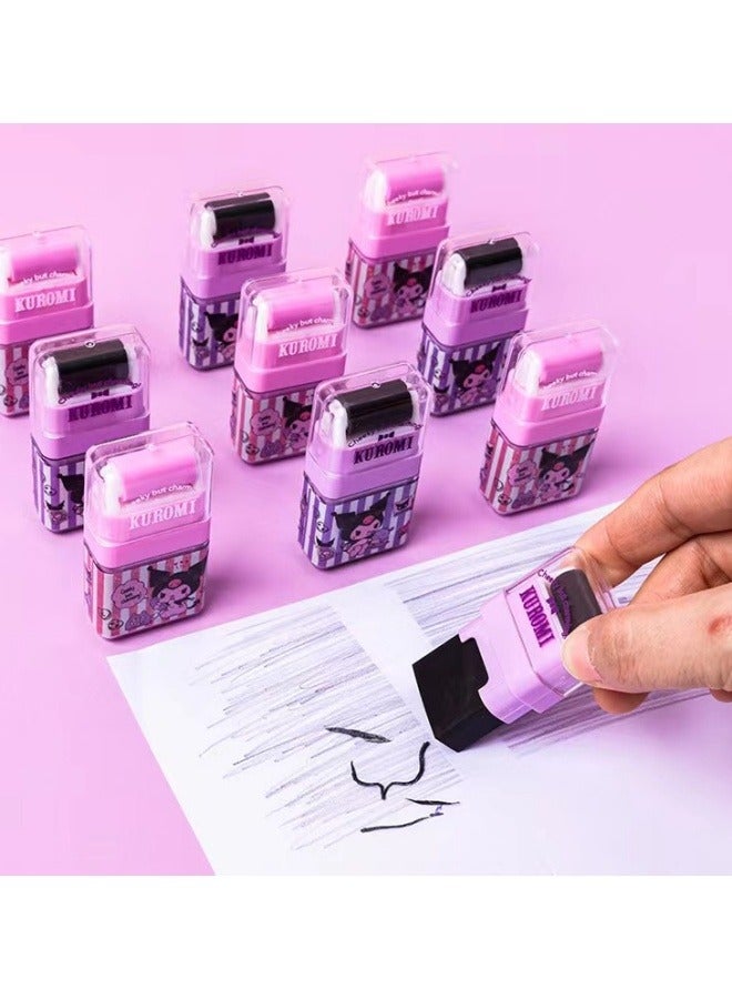 GGEROU 20Pcs Roller Eraser Kawaii Students Stationery Cartoon Cute Kids Eraser Rubber School Office Supplies - Image 2