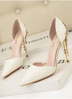 Eloshman Pointed Heel Shoes 9CM White  - Image 1