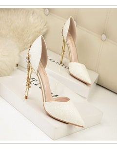 Eloshman Pointed Heel Shoes 9CM White  - Image 2