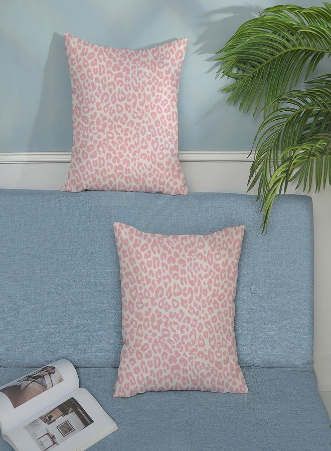 OFIRD Leopard Print Pillow Covers 16x16 Pack of 2 Pink Animal Pattern Cheetah Decorative Throw Pillow Cover Outdoor Decor Boho Abstract Modern Pillowcase Farmhouse Linen Cushion Case for Couch Sofa - Image 3