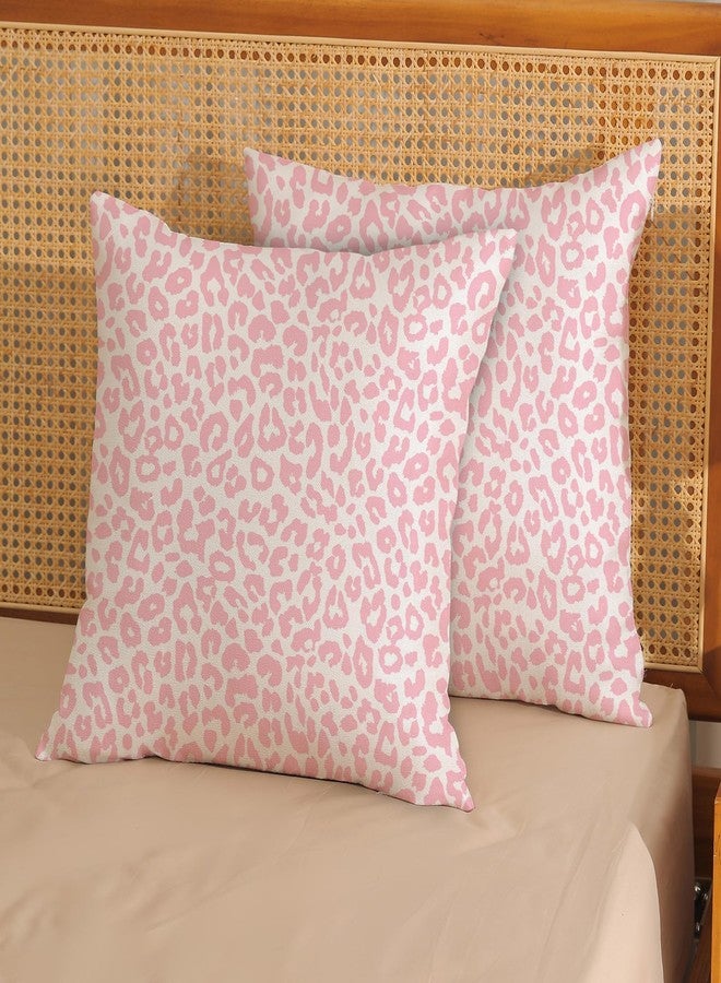 OFIRD Leopard Print Pillow Covers 16x16 Pack of 2 Pink Animal Pattern Cheetah Decorative Throw Pillow Cover Outdoor Decor Boho Abstract Modern Pillowcase Farmhouse Linen Cushion Case for Couch Sofa - Image 2