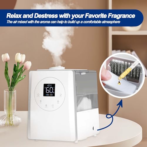 ADDFRESH Humidifier Replacement Filters 20 Pack and Replacement Aroma Pads 20 Pack - Compatible with LEVOIT LV600HH, LV600S, OasisMist450S, OasisMist600S - Descaling Pads, White - Image 5