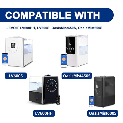 ADDFRESH Humidifier Replacement Filters 20 Pack and Replacement Aroma Pads 20 Pack - Compatible with LEVOIT LV600HH, LV600S, OasisMist450S, OasisMist600S - Descaling Pads, White - Image 3