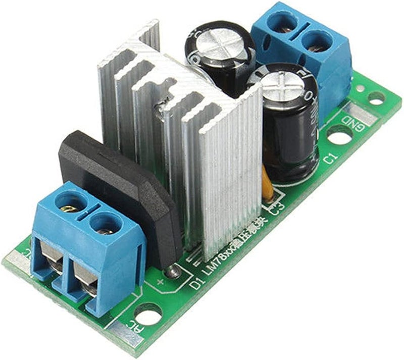 DEVMO LM7812 L7812 Voltage Rectifier Regulator 12-24V AC or DC to 12V DC Power Supply Converter Module Board - Image 1