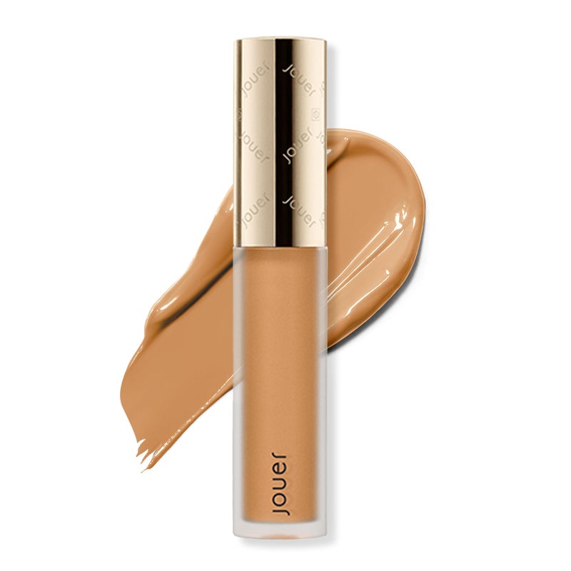 Jouer Essential High Coverage Liquid Concealer - Brightening Concealer - Color Corrector for Under Eye Dark Circles, Spot Coverage, and Eye Primer - Soft Matte Finish, DulceDeLeche - Image 1
