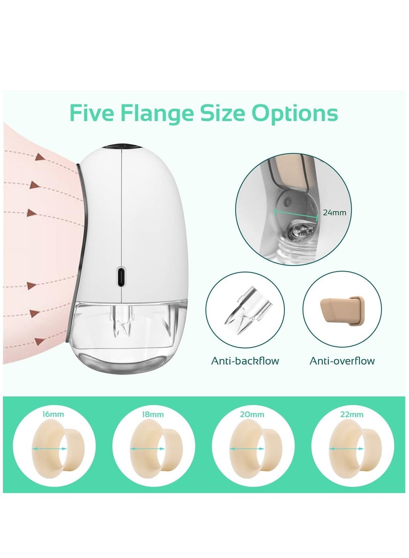 Wearable Breast Pump Hands Free, Portable Electric Double Breast Pump With 4 Modes And 9 Levels Adjustable Painless Strong Suction Power, LCD Display, Low Noise And Memory Function, 16-24mm, 1 Pack - Image 4