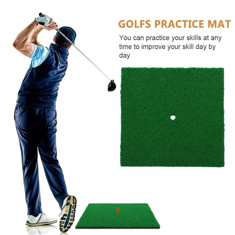 Artibetter 2 Pcs Nylon Golf Hitting Mat 30x30cm for Indoor Outdoor Practice Grass - Image 4