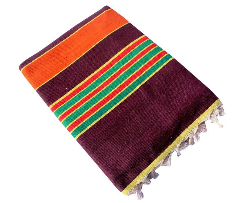 Mandhania Striped Solapuri Carpet (Multicolour, Cotton, 56 inch x 86 inch) Pack of 1 - Image 3