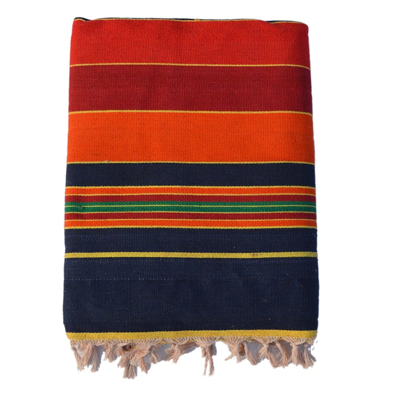 Mandhania Striped Solapuri Carpet (Multicolour, Cotton, 56 inch x 86 inch) Pack of 1 - Image 1