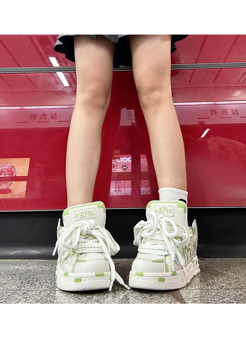 KUYING - New Thick Sole Elevated Board Shoes - Image 1