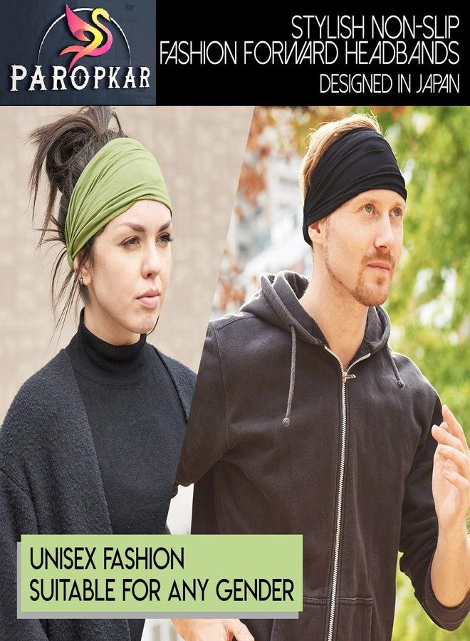 PAROPKAR Multi Sports Japanese Style Bandana - Comfortable Lightweight Head Bands with Elastic Ideal Cricket Football Tennis Running Gym Yoga Workout for Men and Women (Black Two) - Image 5